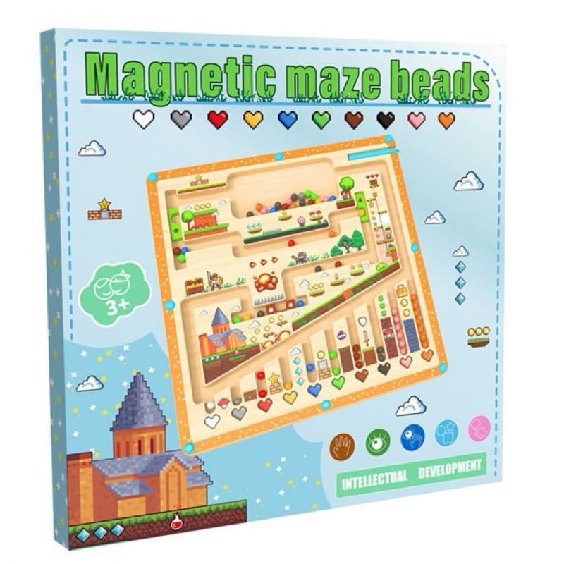 Labirinto Magnético Infantil Montessori 30cm | Coordenação, Concentração e Diversão